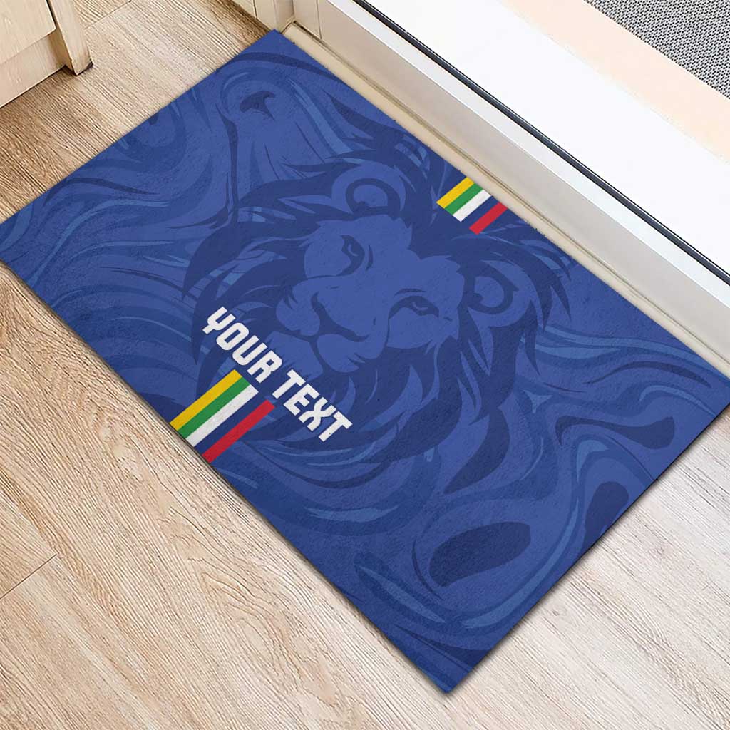 Custom Central African Republic Football Rubber Doormat Go Les Fauves Go