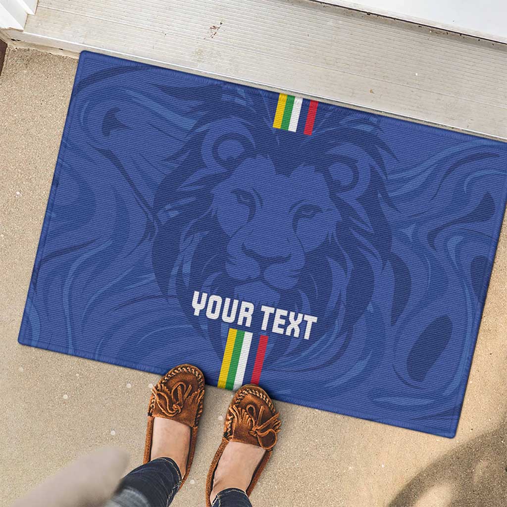 Custom Central African Republic Football Rubber Doormat Go Les Fauves Go