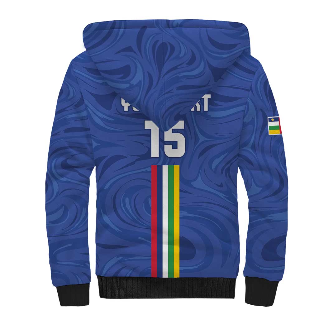Custom Central African Republic Football Sherpa Hoodie Go Les Fauves Go