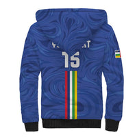 Custom Central African Republic Football Sherpa Hoodie Go Les Fauves Go