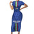 Custom Central African Republic Football Short Sleeve Bodycon Dress Go Les Fauves Go