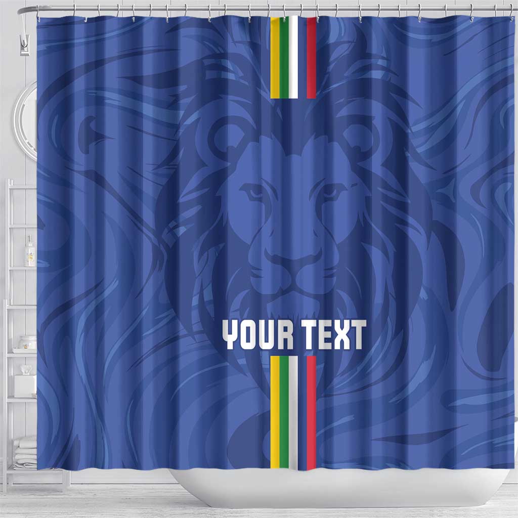 Custom Central African Republic Football Shower Curtain Go Les Fauves Go