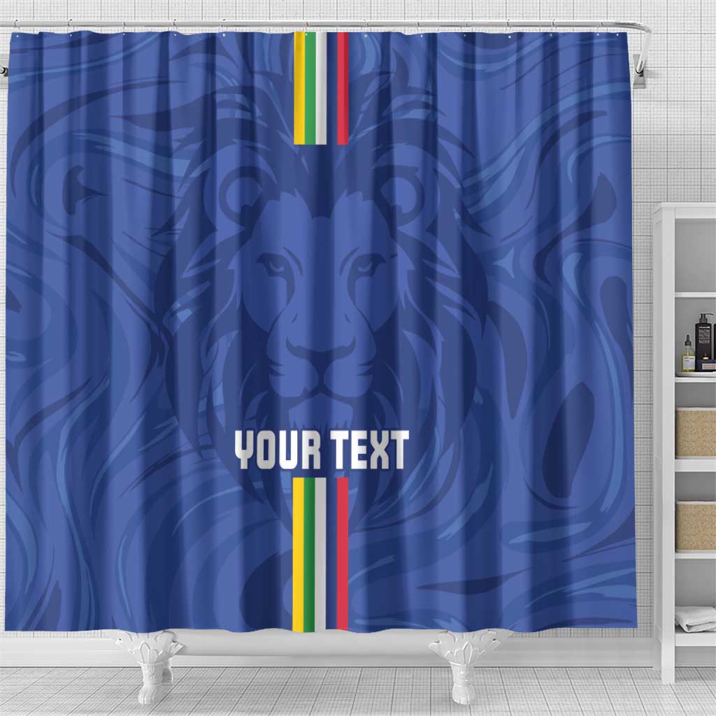 Custom Central African Republic Football Shower Curtain Go Les Fauves Go