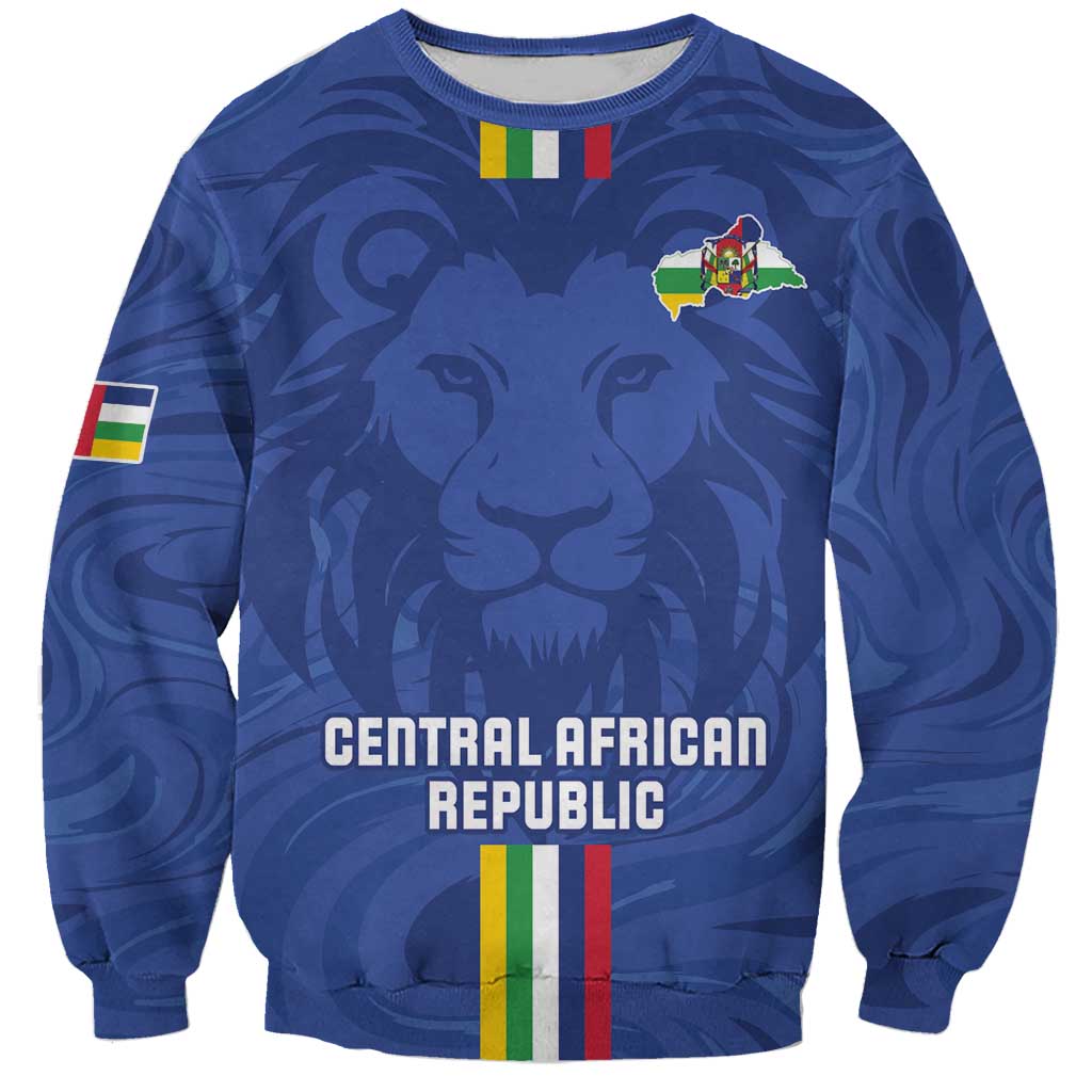 Custom Central African Republic Football Sweatshirt Go Les Fauves Go