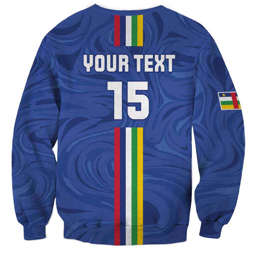 Custom Central African Republic Football Sweatshirt Go Les Fauves Go