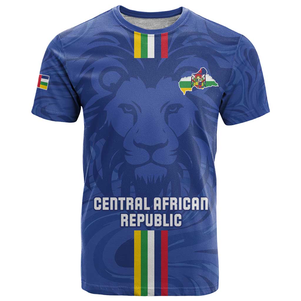 Custom Central African Republic Football T Shirt Go Les Fauves Go