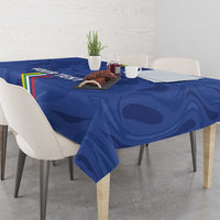 Custom Central African Republic Football Tablecloth Go Les Fauves Go