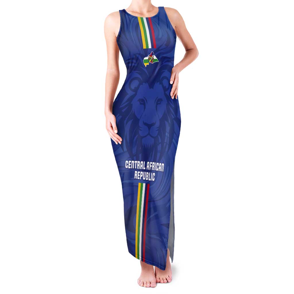 Custom Central African Republic Football Tank Maxi Dress Go Les Fauves Go