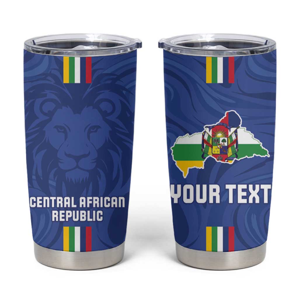 Custom Central African Republic Football Tumbler Cup Go Les Fauves Go
