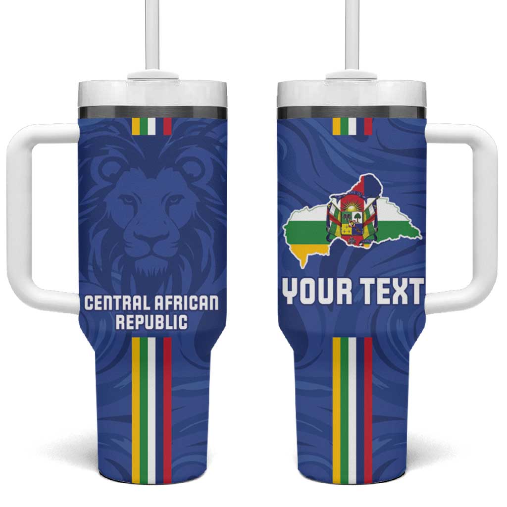 Custom Central African Republic Football Tumbler With Handle Go Les Fauves Go