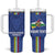Custom Central African Republic Football Tumbler With Handle Go Les Fauves Go