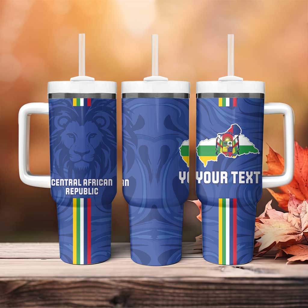 Custom Central African Republic Football Tumbler With Handle Go Les Fauves Go