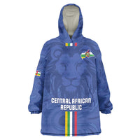 Custom Central African Republic Football Wearable Blanket Hoodie Go Les Fauves Go