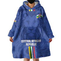 Custom Central African Republic Football Wearable Blanket Hoodie Go Les Fauves Go