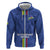 Custom Central African Republic Football Zip Hoodie Go Les Fauves Go