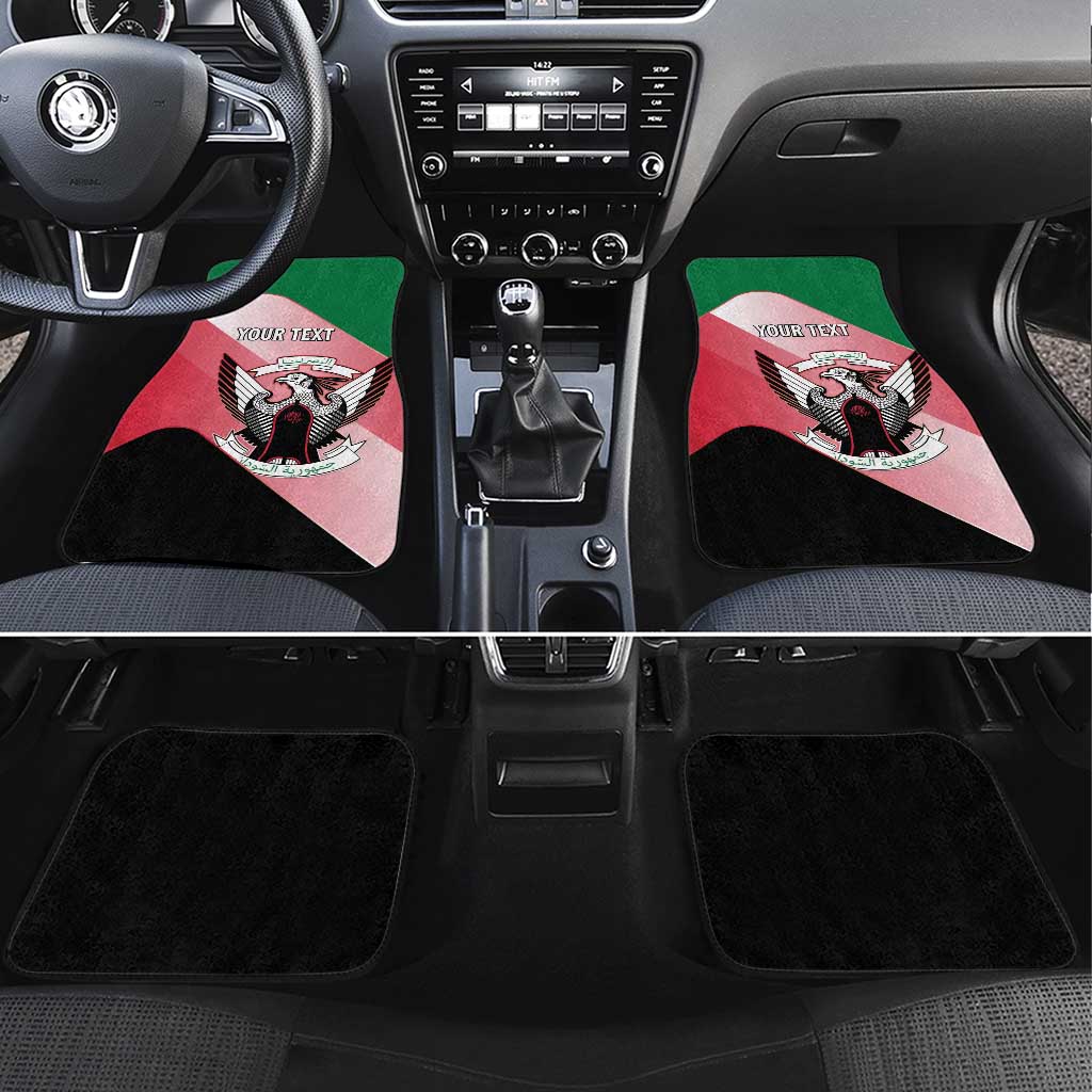 Personalized Sudan Car Mats Sudanese Secretary Bird Flag Style