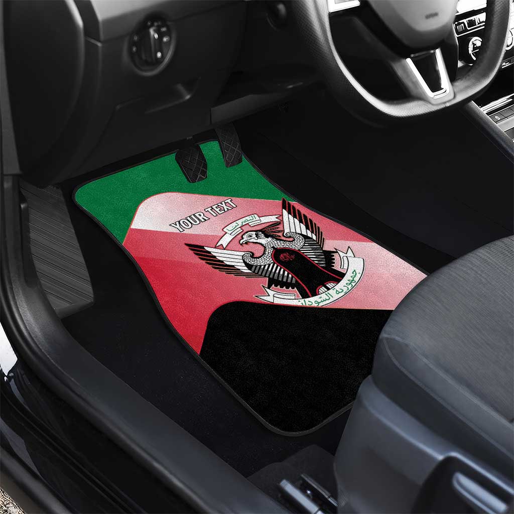 Personalized Sudan Car Mats Sudanese Secretary Bird Flag Style