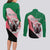 Personalized Sudan Couples Matching Long Sleeve Bodycon Dress and Long Sleeve Button Shirt Sudanese Secretary Bird Flag Style