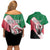 Personalized Sudan Couples Matching Off Shoulder Short Dress and Hawaiian Shirt Sudanese Secretary Bird Flag Style