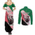 Personalized Sudan Couples Matching Summer Maxi Dress and Long Sleeve Button Shirt Sudanese Secretary Bird Flag Style