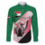 Personalized Sudan Family Matching Long Sleeve Bodycon Dress and Hawaiian Shirt Sudanese Secretary Bird Flag Style