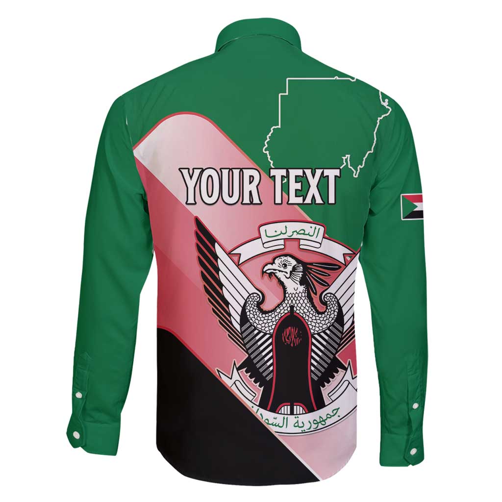 Personalized Sudan Family Matching Long Sleeve Bodycon Dress and Hawaiian Shirt Sudanese Secretary Bird Flag Style