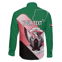 Personalized Sudan Family Matching Long Sleeve Bodycon Dress and Hawaiian Shirt Sudanese Secretary Bird Flag Style