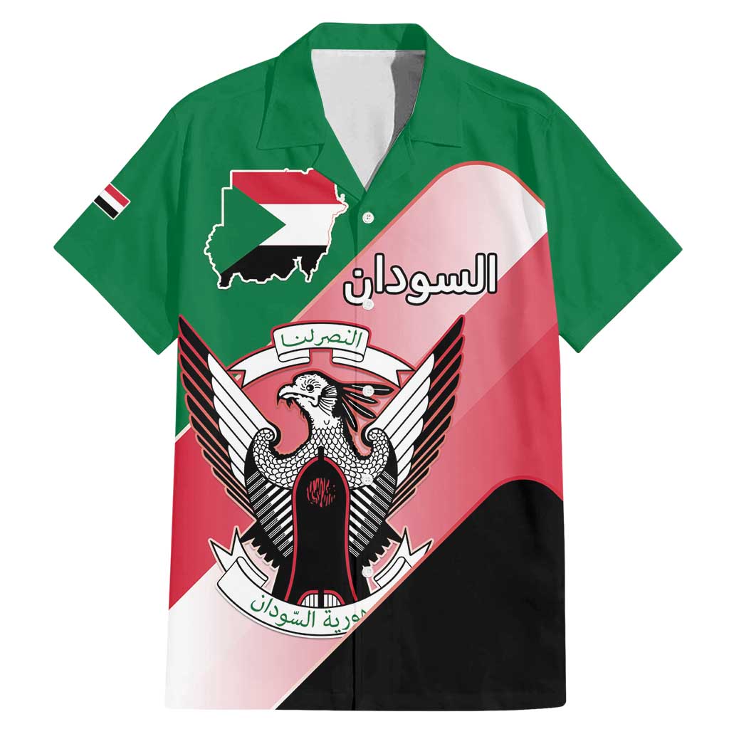 Personalized Sudan Family Matching Mermaid Dress and Hawaiian Shirt Sudanese Secretary Bird Flag Style