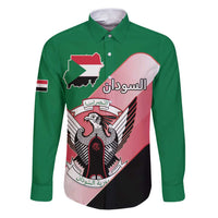 Personalized Sudan Family Matching Puletasi and Hawaiian Shirt Sudanese Secretary Bird Flag Style