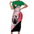 Personalized Sudan Family Matching Short Sleeve Bodycon Dress and Hawaiian Shirt Sudanese Secretary Bird Flag Style
