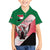Personalized Sudan Family Matching Short Sleeve Bodycon Dress and Hawaiian Shirt Sudanese Secretary Bird Flag Style