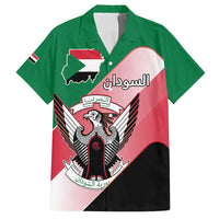 Personalized Sudan Family Matching Tank Maxi Dress and Hawaiian Shirt Sudanese Secretary Bird Flag Style