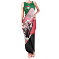Personalized Sudan Family Matching Tank Maxi Dress and Hawaiian Shirt Sudanese Secretary Bird Flag Style
