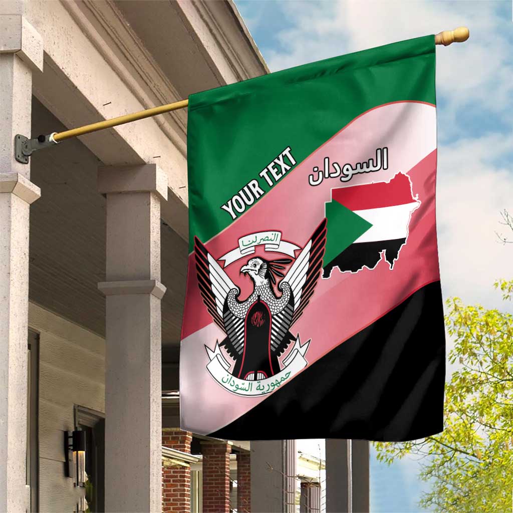Personalized Sudan Garden Flag Sudanese Secretary Bird Flag Style