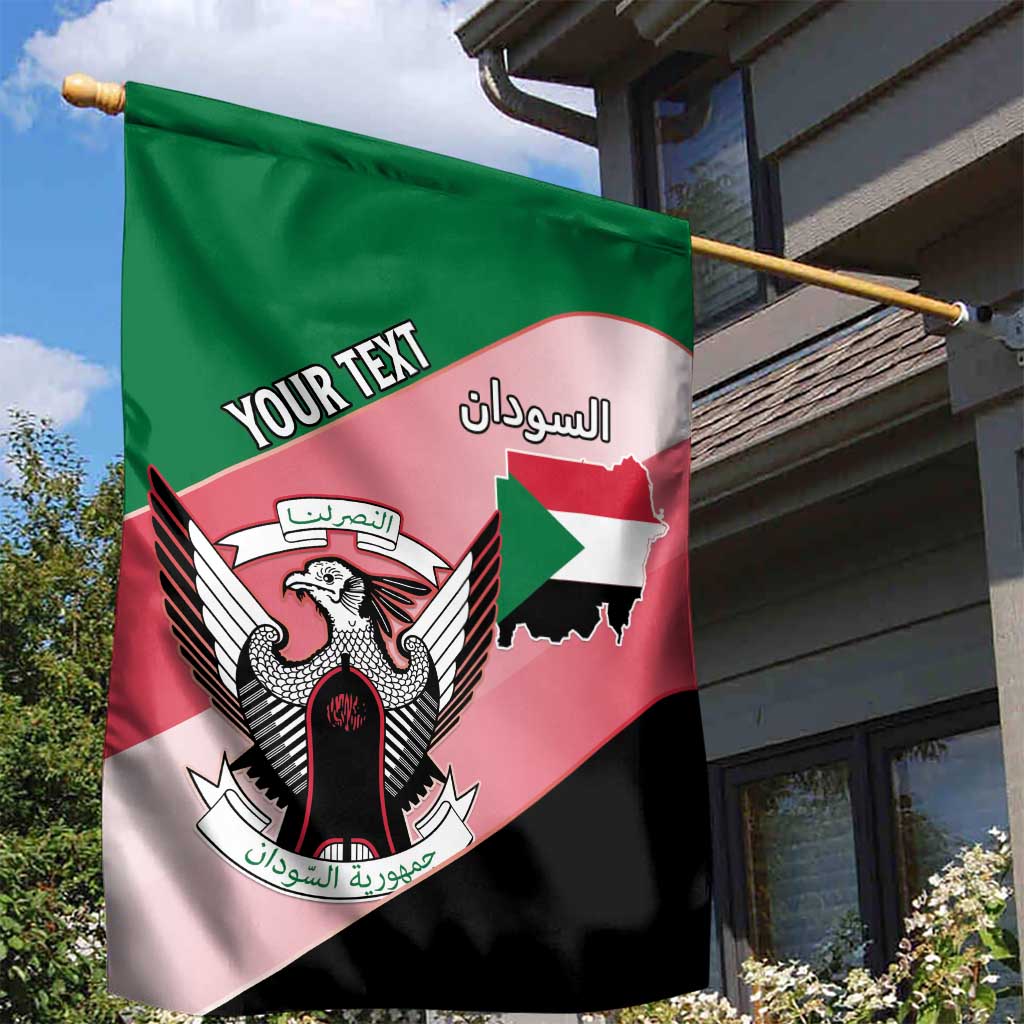 Personalized Sudan Garden Flag Sudanese Secretary Bird Flag Style