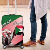 Personalized Sudan Luggage Cover Sudanese Secretary Bird Flag Style