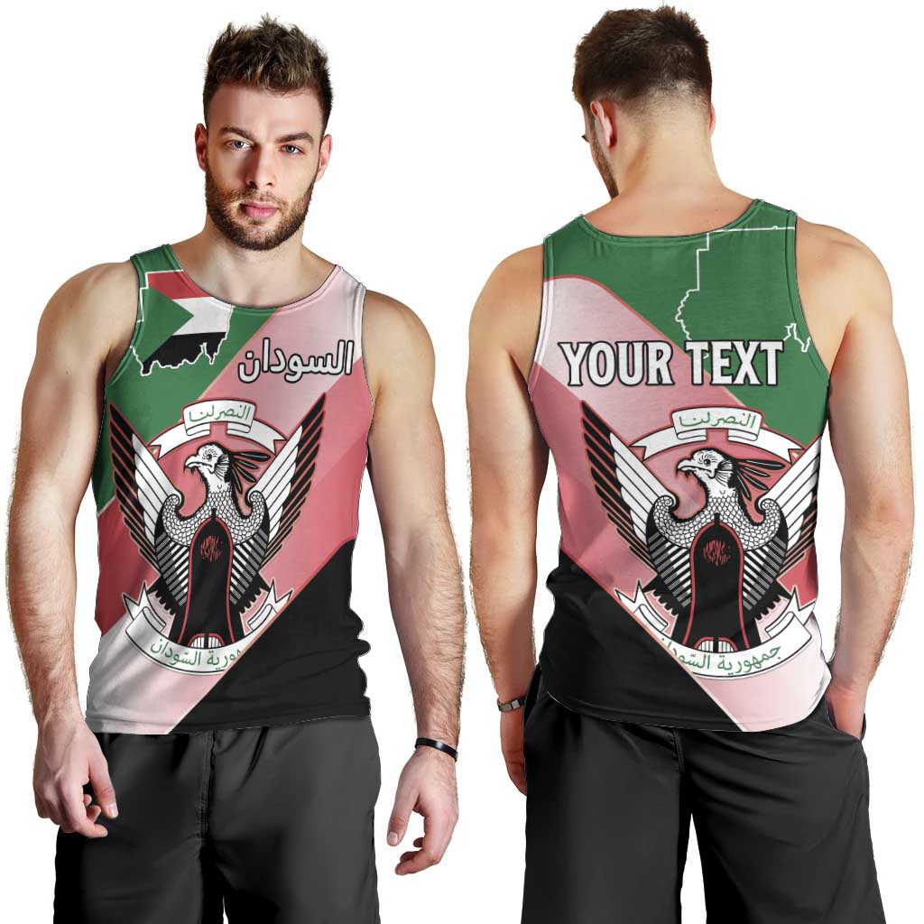 Personalized Sudan Men Tank Top Sudanese Secretary Bird Flag Style