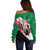 Personalized Sudan Off Shoulder Sweater Sudanese Secretary Bird Flag Style