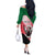 Personalized Sudan Off The Shoulder Long Sleeve Dress Sudanese Secretary Bird Flag Style
