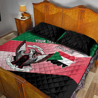 Personalized Sudan Quilt Bed Set Sudanese Secretary Bird Flag Style