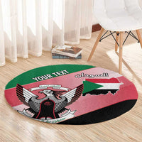Personalized Sudan Round Carpet Sudanese Secretary Bird Flag Style