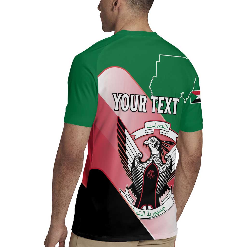 Personalized Sudan Rugby Jersey Sudanese Secretary Bird Flag Style