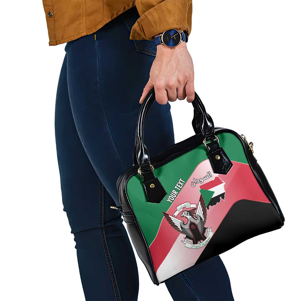 Personalized Sudan Shoulder Handbag Sudanese Secretary Bird Flag Style