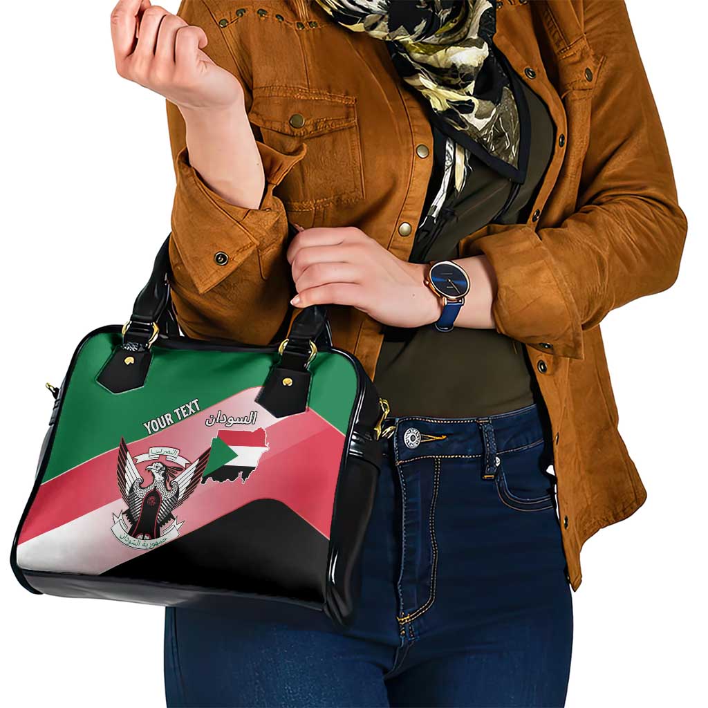 Personalized Sudan Shoulder Handbag Sudanese Secretary Bird Flag Style