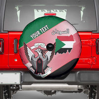 Personalized Sudan Spare Tire Cover Sudanese Secretary Bird Flag Style