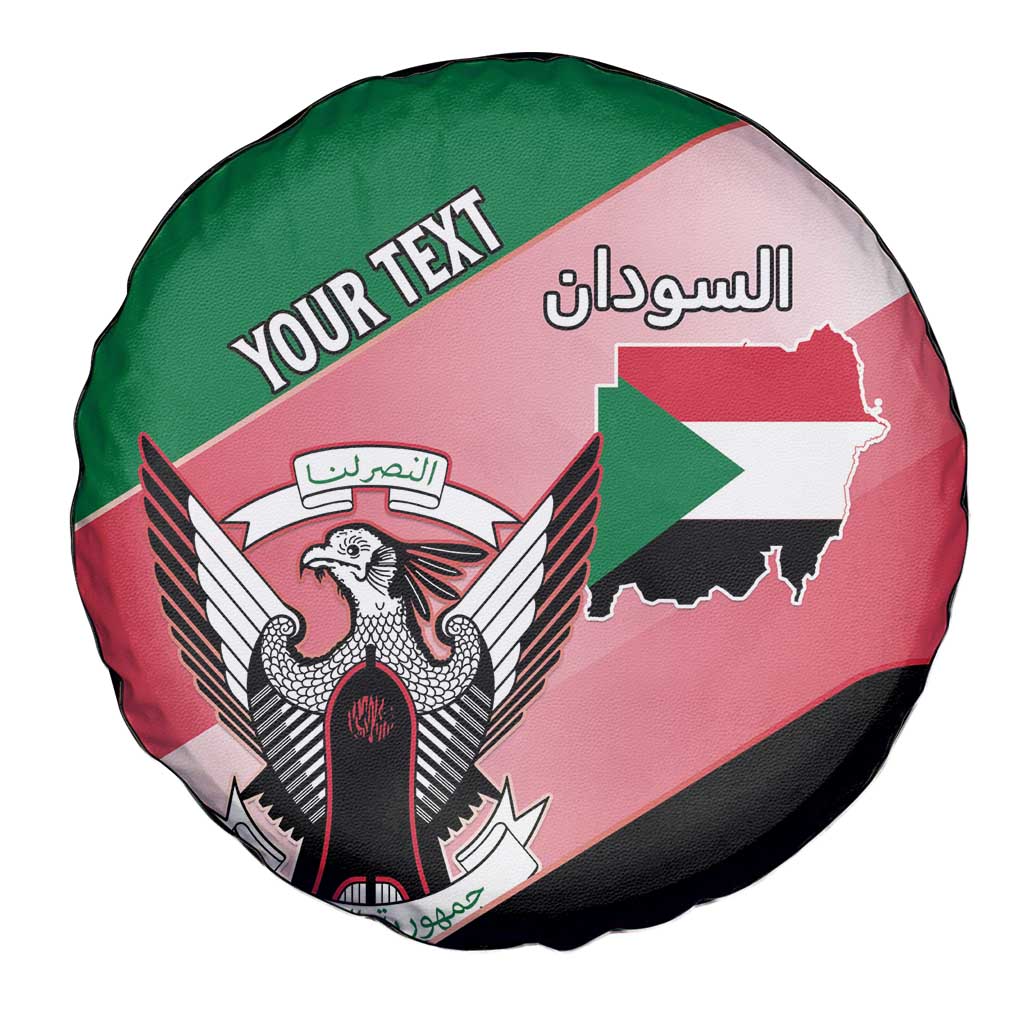 Personalized Sudan Spare Tire Cover Sudanese Secretary Bird Flag Style