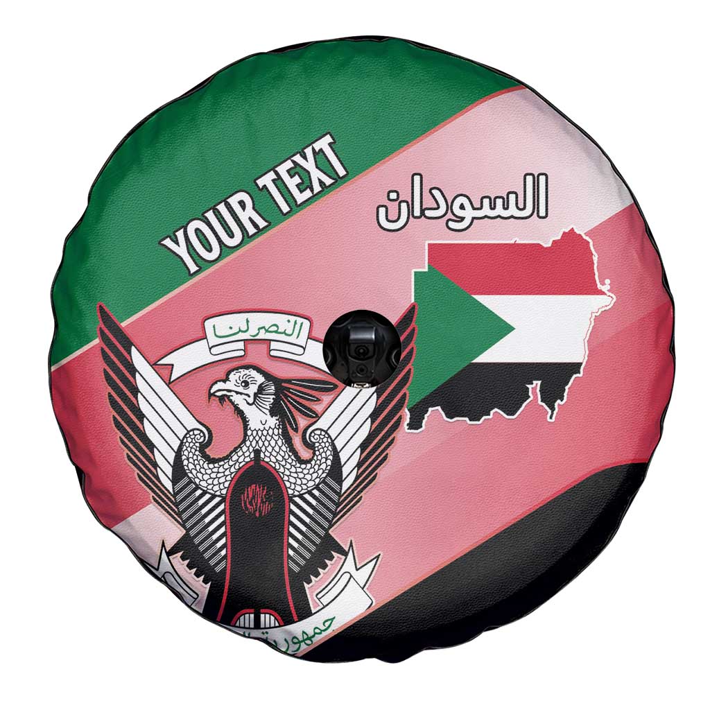 Personalized Sudan Spare Tire Cover Sudanese Secretary Bird Flag Style