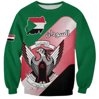 Personalized Sudan Sweatshirt Sudanese Secretary Bird Flag Style