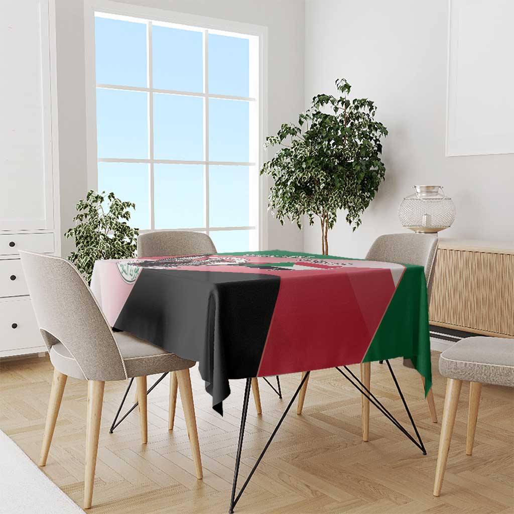 Personalized Sudan Tablecloth Sudanese Secretary Bird Flag Style