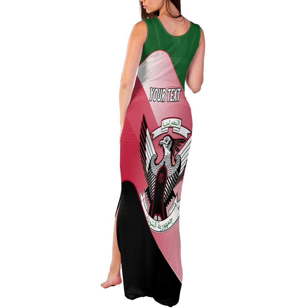Personalized Sudan Tank Maxi Dress Sudanese Secretary Bird Flag Style